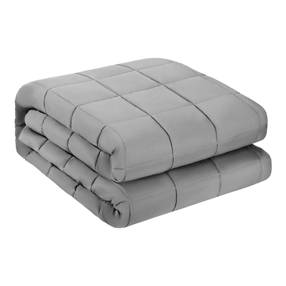 25 lbs 60 x 80 large weighted blanket, 250-310 lbs breathable adult, gray for anxiety relief and sleep assistance