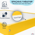 thumbnail image 4 of DECOMIL Kids Wooden Table and Chairs, 3 Pieces Set Includes 2 Chairs and 1 Activity Table, Picnic Table with Chairs (Yellow), 4 of 6