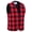 Red, variant on LVAD HeartMate 2 & 3 Sleeveless Flannel Vest For LVAD Patient - Black Gray Quilted Vest for Men Comfortable LVAD Clothing with Battery Pockets S-4XL