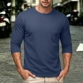 thumbnail image 5 of SEROYE Long Sleeve T-Shirts Crew Neck Solid Casual Lightweight Breathable Pullover with Pocket Daily Sport Tops (XL, Navy), 5 of 5