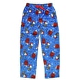 thumbnail image 3 of Peanuts Snoopy Holiday Doghouse Christmas Lights Plush Fleece Men's Pajama Pants w Adjustable Waistband & Side Pockets, 3 of 7