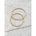thumbnail image 3 of Time and Tru Goldtone and Crystal Beaded Stretch Bracelets, 3 Pieces, Initial Letter Y, 3 of 4