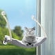 thumbnail image 3 of Percha para ventana de gato para interiores, asiento de ventana de malla Alfombrilla de felpa gris. Yuyangstore Hamaca para gatos, 3 of 7