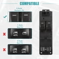 thumbnail image 4 of Unique Bargains Front Left Driver Side Master Power Window Switch for Chevrolet Colorado 2004-2012 25779766 Black, 4 of 7