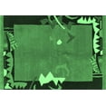 thumbnail image 1 of Ahgly Company Indoor Rectangle Abstract Emerald Green Modern Area Rugs, 2' x 5', 1 of 4