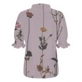 thumbnail image 5 of Fvwitlyh Chandail en Molleton Femme Mode Décontractée Impression Papillon Col Rond Manches Trois-Quarts T-Shirt Blouse Rose,m, 5 of 5