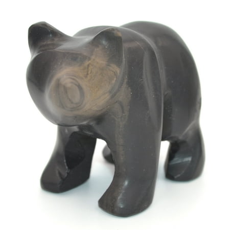 - Jet Black Stone Bear Figure, 4