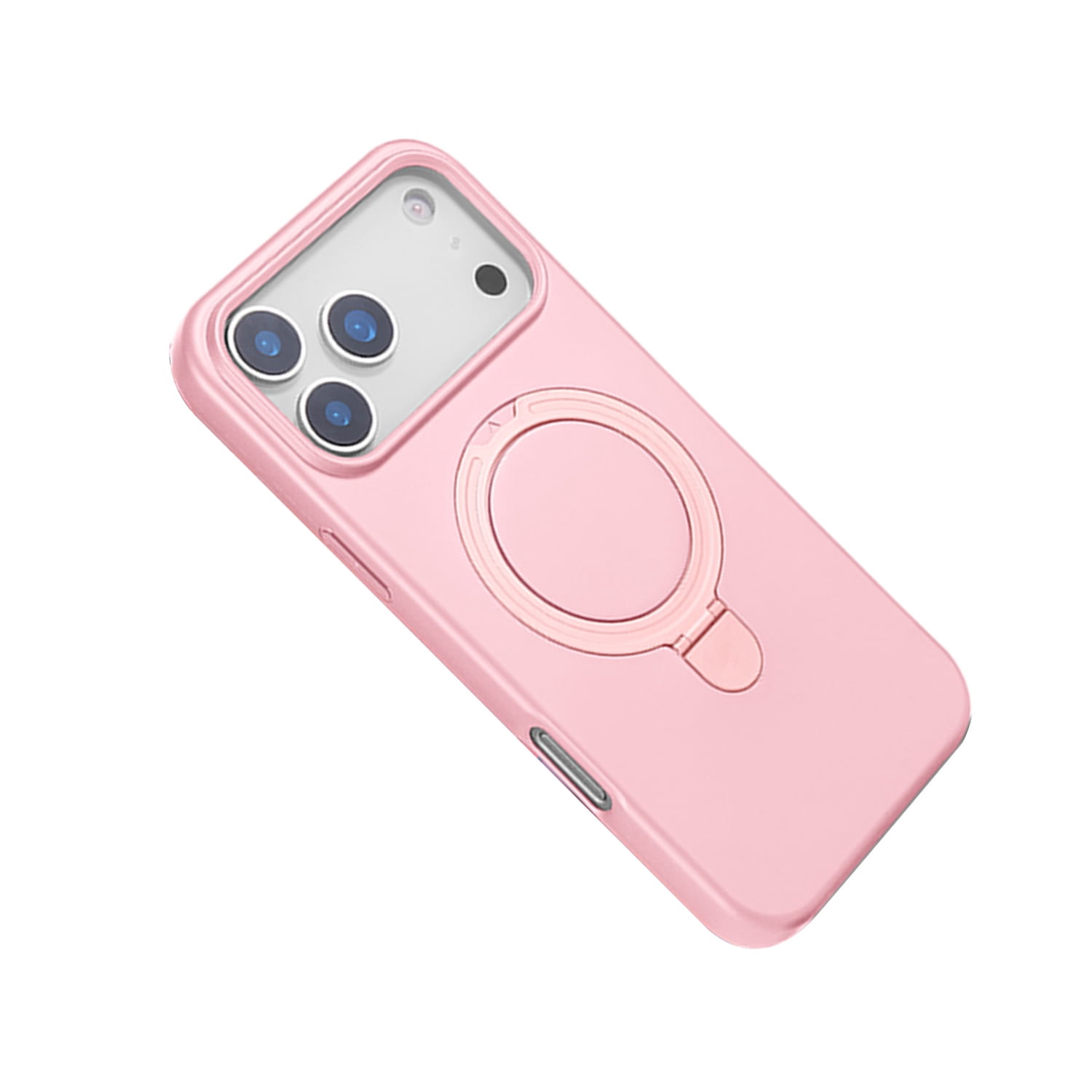 Strong Silicone Stand Case with Magsafe for iPhone 17 Pro - Pink
