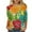 Multicolor Plus Size Blouse for Women_i, variant on CYMMPU Spring Tops Round Neck Tunic Tops 3/4 Sleeve Floral Printed Blouses for Women Dressy Casual Fall Fashion Shirts Loose Fit Lightweight Basic T-Shirts Multicolor S