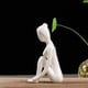 thumbnail image 2 of Estatua de yoga de cerámica, figura decorativa para interiores y exteriores, para el hogar y el jardín. Los 6x4x9.5cm, 2 of 4