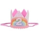 thumbnail image 1 of Adorables sombreros de cumpleaños para bebés, cumpleaños, corona de arco iris, diadema, suministros para fiestas, accesorio para fotos (blanco y arcoíris, encaje rosa, 2 estilos), 1 of 4