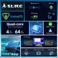 thumbnail image 3 of 9" Android 15 Stereo 4+64GB Car Radio for Toyota Prius 2010-2015 with Apple CarPlay/Android Auto/GPS Navi/Wi-Fi/BT 5.4/DSP/Backup Camera, 3 of 12