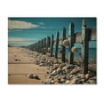 thumbnail image 3 of Designart "Coastal Simplicity Beach Fence I" Nautical & Beach Print on Natural Pine Wood, 3 of 5