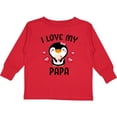 thumbnail image 3 of Inktastic I Love My Papa with Cute Penguin and Hearts Girls Long Sleeve Toddler T-Shirt, 3 of 5
