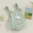 thumbnail image 6 of Douhoow Baby Girl Sleeveless Romper 0-12M Summer Duck Print Suspender Jumpsuit for Infant, 6 of 9