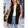 thumbnail image 3 of Chaleco tipo cárdigan Veryoung 2025 para mujer, negro, talla 3XL, 3 of 5