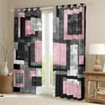 thumbnail image 2 of Manfei Pink Square Curtains Pack of 2 (42x84 Each) for Adult, Abstract Ombre Curtains Blackout, Modern Fashion Style Bedroom Curtains, Curtains and Drapes Bedroom Decor, 2 of 6