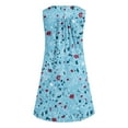 thumbnail image 4 of Cocktail Dresses for Women Women's Summer Design Casual Dress Gradual Sleeveless Neck V-Neck Long Dress Sky Blue M, 4 of 5
