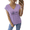 1-Purple, variant on GIFFIMY Women's Hand Lettering Graphic V-Neck Short Sleeve T-Shirt White Standard Fit Everyday Top