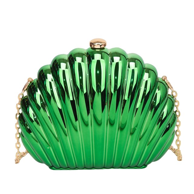 Bolso de hombro metálico acrílico para mujer, bolso de noche de concha marina para fiesta de boda y graduación