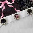 thumbnail image 4 of Homewish Chic Pink Flowers Black Out Curtains For Teens Boys Girls,Kawaii Cute Bow Curtains Pack of 2 (42x63 Each),Exotic Style Bedroom Curtains,Lightweight Room Decor, 4 of 6