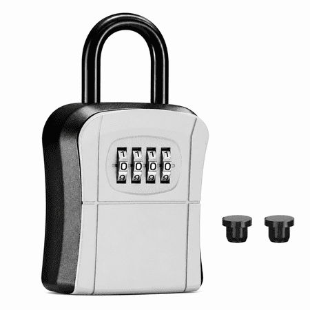 Biiend Combination Key Lock Box Portable Storage Box with Resettable Code and Corrosion Resistant Ideal for Wall Mounting and Home/Office Use