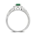 thumbnail image 2 of Arista 3.00 Carat T.W. Created Emerald and Cubic Zirconia White Gemstone Engagement Ring in Sterling Silver, 2 of 3