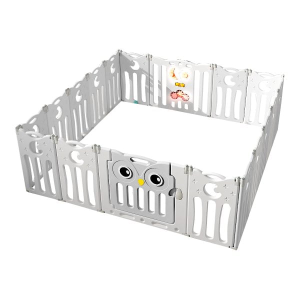 Corral plegable para niños 18 piezas Gris
