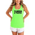 thumbnail image 2 of Tanned & Tipsy Retro Tank Top for Women Trendy Summer Tank Top for Adults Neon Green Tank Top X-Large, 2 of 4