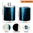 thumbnail image 5 of Yayeee 4 Pack Qtip Holder Bathroom Cotton Swab Canister with Lid Clear Dispenser Set, Blue Tree, 5 of 6