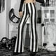 thumbnail image 2 of Pantalones Casuales de Mujer Pantalones Acampanados de Cintura Alta Estampados A Rayas de Moda Odeerbi  ODB-6, 2 of 9