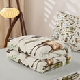thumbnail image 5 of Homewish Hunting And Fishing Zipper Twin Comforter Sets with Fitted Sheet and 2 Pillowcases,Rustic Farmhouse Lodge Cabin Zipper Bedding Set,Light gray Reversible,4-Piece, 5 of 7