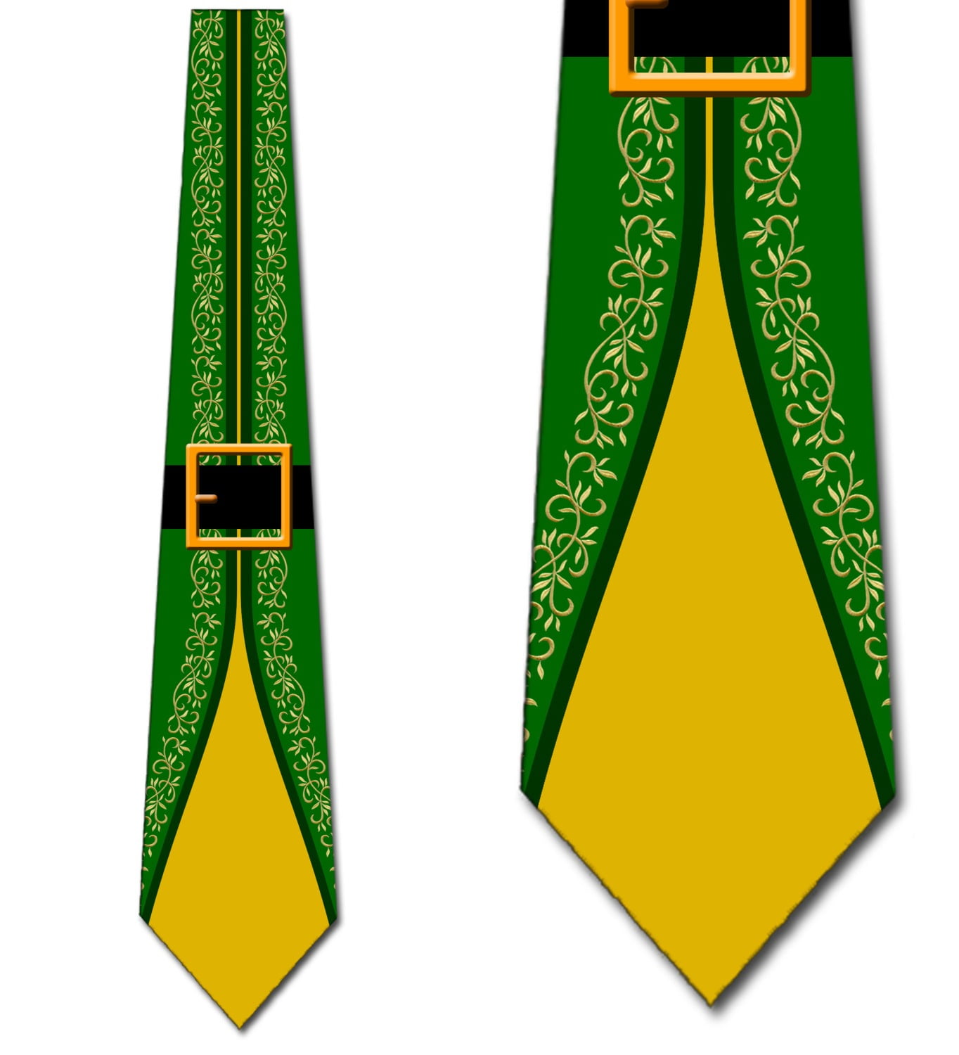 Elf Suit Tie Green Mens Christmas Neckties by Three Rooker