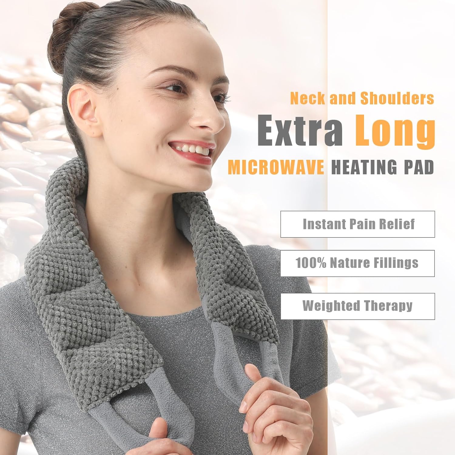 UNCN Microwavable Heating Pad Neck Shoulders Back photo 3