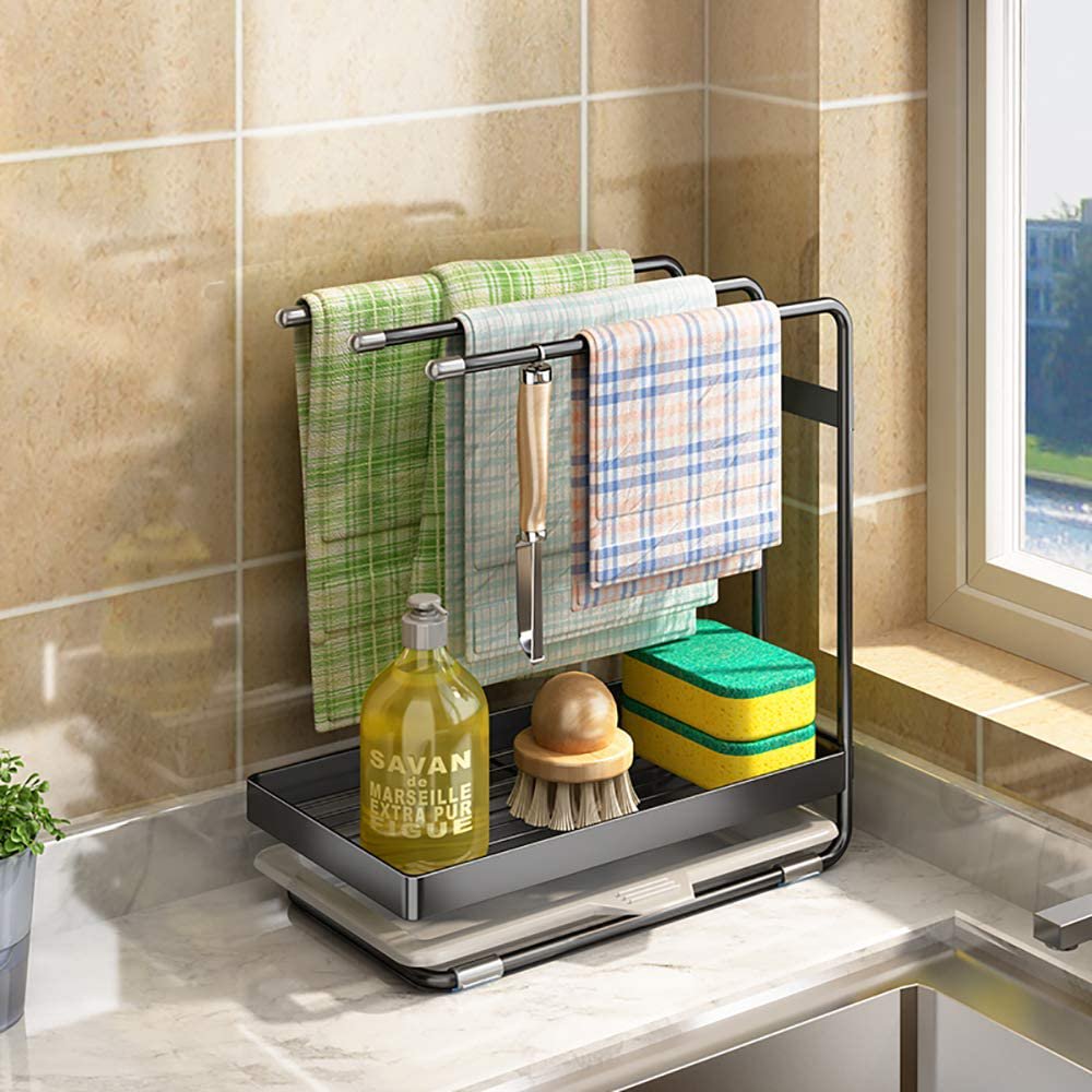 Kitchen Sink Caddy, Sponge Holder for Kitchen Sink, Rustproof Stainless