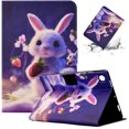 thumbnail image 1 of SaniMore for Samsung Galaxy Tab A8 10.5 inch 2022 SM-X200/SM-X205 Case, PU Leather Wallet Flip Case Auto Wake/Sleep Card Slots Multiple Viewing Angles Full Wrap Protective Fashion Case, Rabbit, 1 of 7