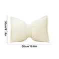 thumbnail image 3 of Qonioi Bow Lumbar Pillow, Decorative Corduroy Sofa Cushion with Bow Design, Cotton Linen Throw Pillow for Back Support on Sofa Office Chair 19.6x11.8 Inches, 3 of 6