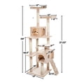 thumbnail image 2 of PETMAKER Cat Tree with Perches, Condos, Scratch Posts, and Toys (Beige), 2 of 7