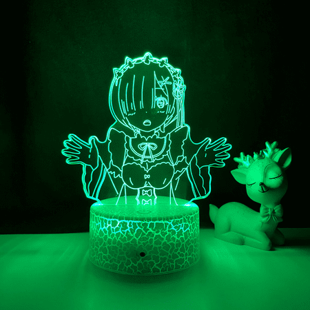 

JUSTUP 3D Night Light Anime Supernatural World 3D Illusion Lamp Remote Control for Children Bedroom Décor --- C5（Crack Seat）
