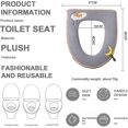 thumbnail image 2 of 3 piezas de funda de asiento de inodoro de felpa, funda de asiento de inodoro universal lavable, funda de asiento de inodoro, funda de inodoro para mujeres, mujeres embarazadas, personas mayores, 2 of 5
