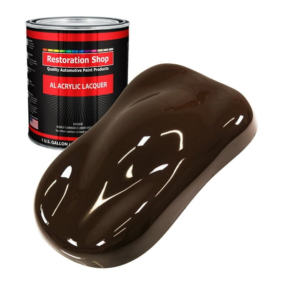 Restoration Shop - Dakota Brown Acrylic Lacquer Auto Paint - Gallon Paint Color Only - Professional Gloss