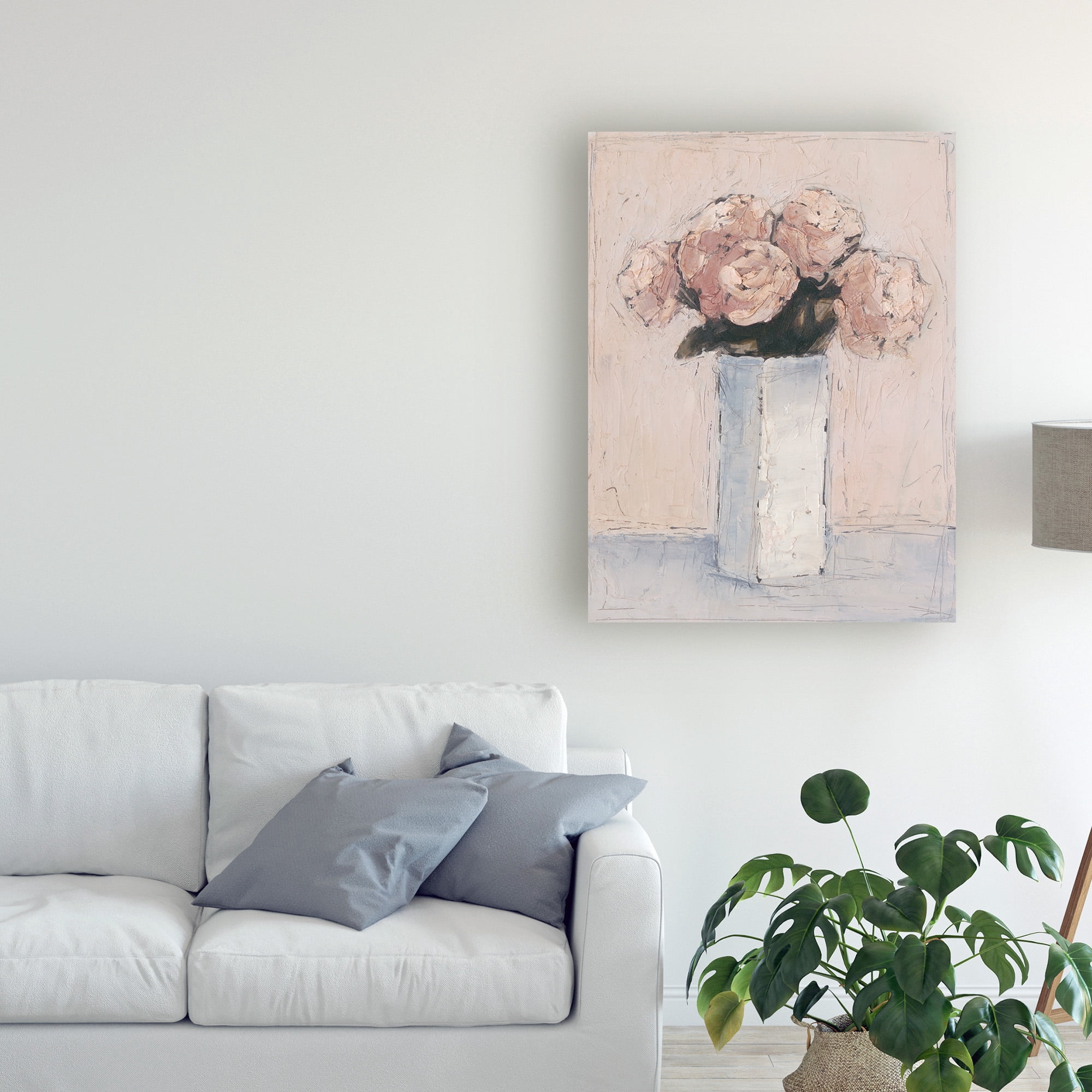 Trademark Fine Art 'Blush Florals I' Canvas Art by Ethan Harper