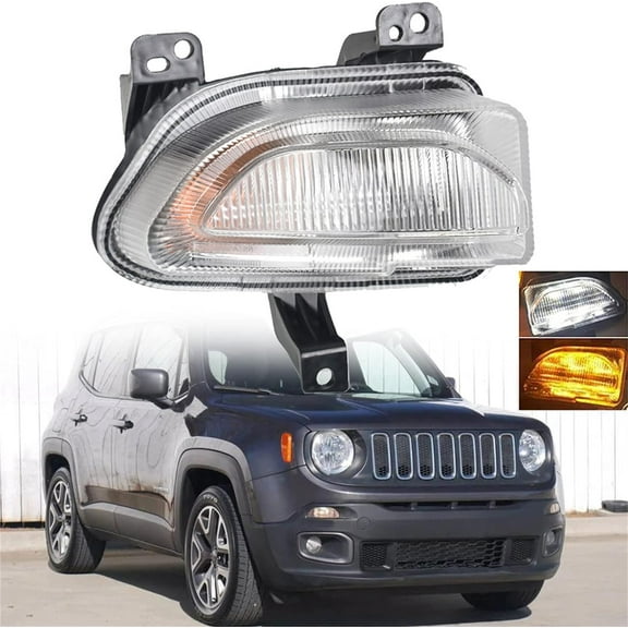 munirater Passenger Side Front Park Right Turn Signal Light Lamp Replacement for 2015-2018 Renegade Turn Signal Light Corner Light 68256431AA CH2531105