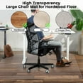 thumbnail image 7 of Office Chair Mat for Hardwood Floor: 63"x 51" Extra Large Floor Mat for Rolling Chair and Computer Desk, Clear Chair Mat Heavy Duty Plastic Protector for L Desk, Home, Gaming Easy Glide, 7 of 7