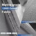 thumbnail image 3 of Kayme 1200D Heavy Duty Boat Cover for 10-16 ft Boats, with Reinforced Windproof Straps, Waterproof, Grey, 3 of 6