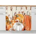 thumbnail image 2 of Fall Orange Pumpkins Small Sink Skirt 10"Wx11"L,Dustproof Under Sink Curtain with Self Adhesive Tape,Thanksgiving Floral Maple Leaf Cabinet Curtain Cover for Bathroom Vanity,Kitchen Storage Shelf,RV, 2 of 9