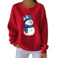 thumbnail image 2 of Yteetum Christmas Sweatshirts for Women Oversized Christmas Print Hoodless Long Sleeve Crewneck Knit Pullover Sweatshirt Top Womens Casual Loose Xmas Holiday Print Round Neck Sweatshirts Fall, 2 of 4