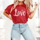 thumbnail image 5 of RKSTN Valentine's Day Gift Women's Cotton T Shirts Oversized Crewneck Valentine Printed Short Sleeve Shirt Pullover Top Womens Casual Graphic Print Round Neck Plus Size Loose Comfy Summer Tee Shirt, 5 of 8