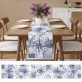 thumbnail image 4 of Retro Watercolor Starfish Compass Table Runner 13x70in Non-Slip Cotton Linen Table Runners, Nautical Theme Letter Back Dresser Scarves TableRunner for Dinner Kitchen Dining Wedding Party, 4 of 9