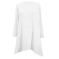 thumbnail image 6 of MIXUE Womens Summer Tops Solid Color Round Neck Long Sleeve Loose Casual Basic Shirts For Women T-shirts Sportwear,White,M, 6 of 7